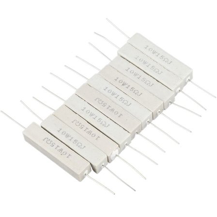 10 stk Keramisk sementmotstand 15 Ohm 10W Watt 5%