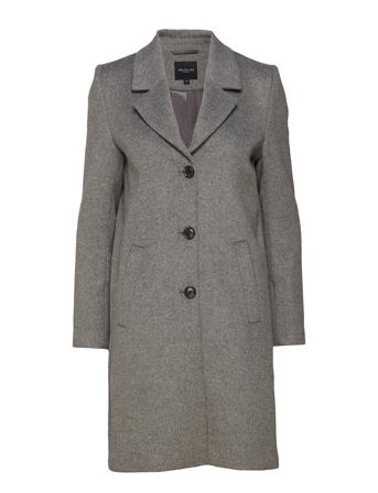 Slfsasja Wool Coat B Outerwear Coats Winter Coats Grå Selected Femme