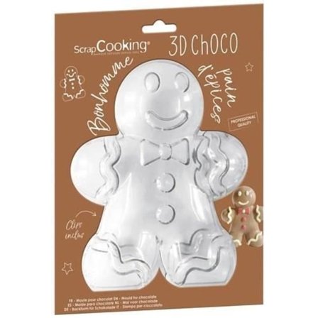 Moule 3D choco - SCRAPCOOKING - Forme Bonhomme pepparkaka - Kvalitet pro