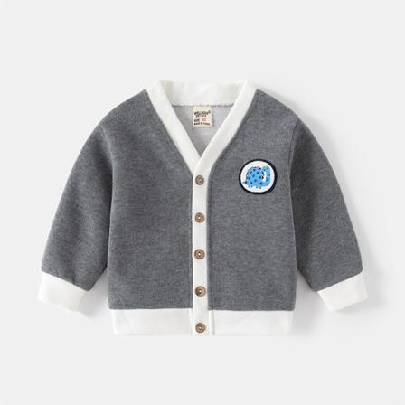 Barn Långärmad Ytterkläder Cardigan Med V-ringad