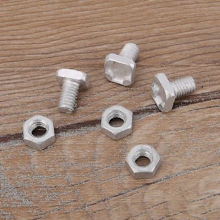 200 stk M6x12mm drivhusmuttere og bolter firkantede bolter muttere drivhus reparasjonssett deler erstatning