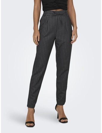 ONLY Onlpoptrash-Naja Fine Stripe Pnt Noos - Grey - XS x 32