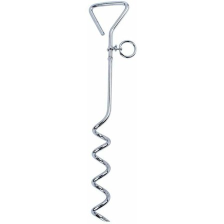 Hundeanker Skrue Rustfrit Stål Hund Bolt Skrue Anker til Udendørs Have Camping Zink Legering Hund (Sølv)