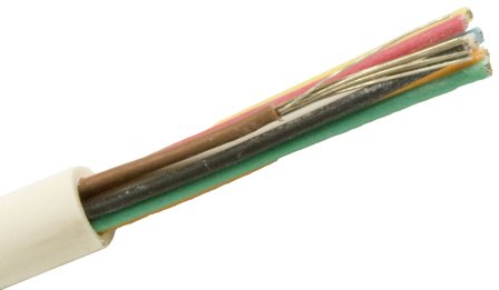 Nexans FQQXB EASY Alarmkabel 6 x 0,22 mm, hvit 100 m, bobin, Stikkontakter & kabler