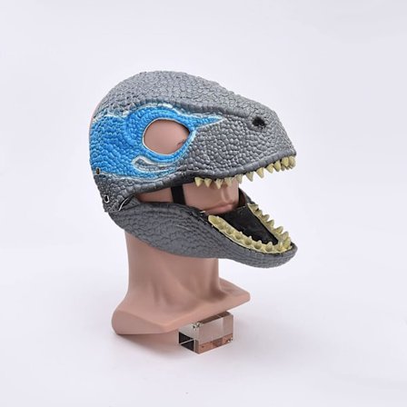 BestAlice Dino Mask Moving Jaw, Dinosaur Mask Huvudbonader, Jurassic Movable Dinosaur Head Toys Velociraptor Mask Halloween
