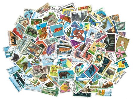 Congo - 200 forskellige frimærker - Stemplet