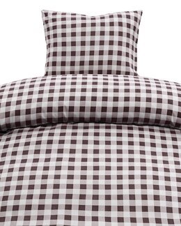 Sengetøj Turild ternet 2-delt Brun