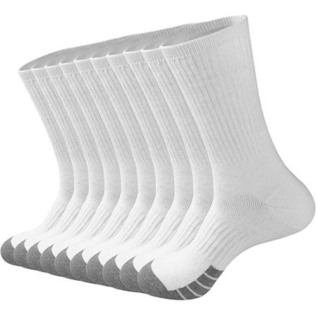 Herre bomull atletisk fuktighetskontroll tunge arbeid støvel pute ball sport sokker høst og vinter herre hvite gjennomsnittlig størrelse 39-47-5Pack