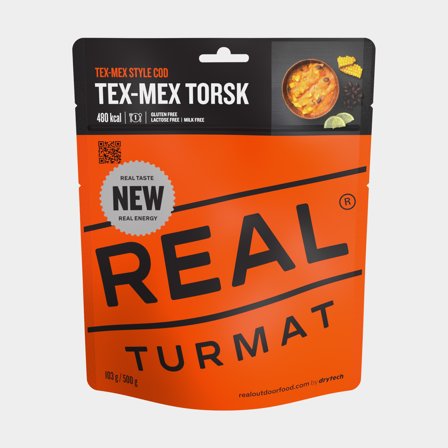 Freeze-dried meal / camping meal Real Turmat Tex-Mex Cod, gluten-free, single serving, 500 g