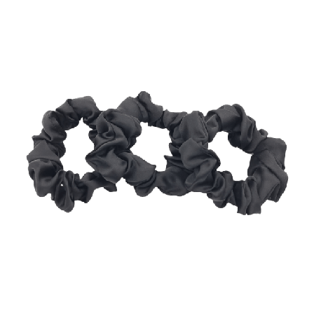 Complement 3-pack Mini Satin-scrunchies Accessoarer & tillbehör Dam Svart