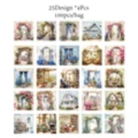 Mr.paper Vintage Cardstock Papper Postkort Rum Dekoration Estetisk Vintage Papper Fjäril Material Papper Papeleria Collage S22186-5