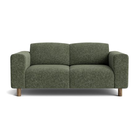 Toledo 2-Sitzer-Sofa in Genesis Grün, minimalistisches Design, stilvolle Couch mit Nozag-Federung, 172cm Breite und 56cm Sitztiefe.