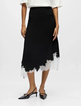Object Objdalme Mw Long Lace Skirt E Aw Fair 25 - Black - 36