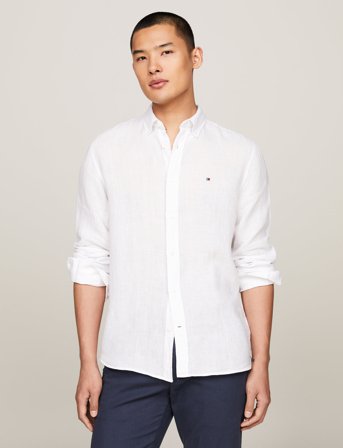 Tommy Hilfiger Pigment Dyed Li Solid Rf Shirt - White - XXL