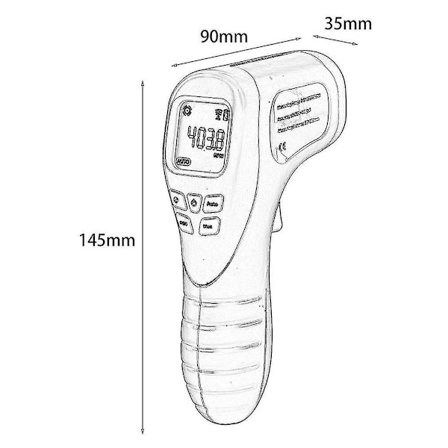 Digital Laser-turteller Ikke-kontakt RPM Hastighetsmåler