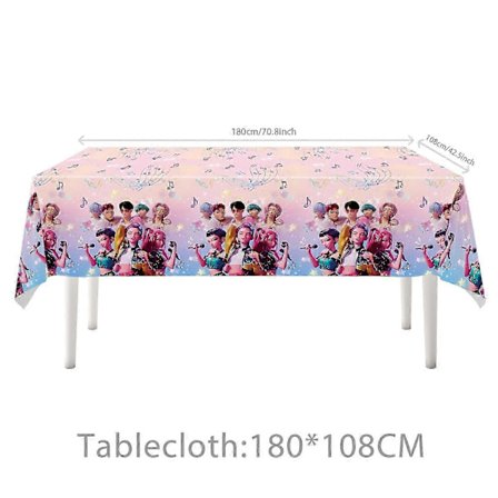 Demon Hunter Bursdagsselskapsutstyr Sett: porselen, banner, kaketopper og ballonger for barn