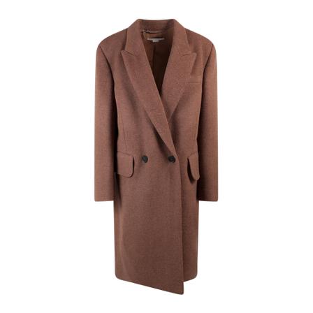 Stella McCartney, Double-Breasted Coats Brązowy, Kobieta, Rozmiar: S