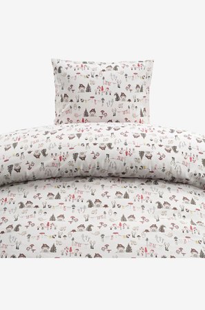 Borganäs of Sweden - Pussilakanasetti Fingal - Valkoinen - Pussilakanasetit - 150X210 - - Homeroom