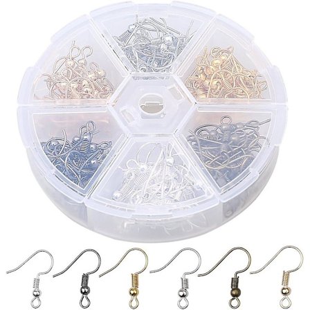 120 kappaletta korvakorukoukkuja 6 värissä säilytyslaatikolla