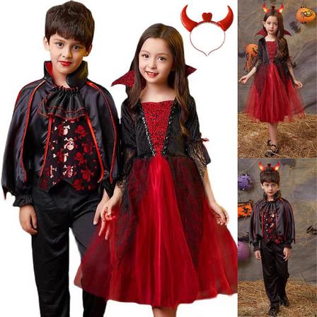 Halloween fest barn gutter jenter vampyr cosplay kostymer Girls 8-9Years