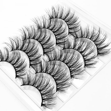 Tekoeyelashes, 3D Faux Mink Tekoripset Käsintehdyt Dramaattiset Paksut Ristiriviset Tekoripset Mustat Luonnon Pehmeät Pitkät Pehmeät 