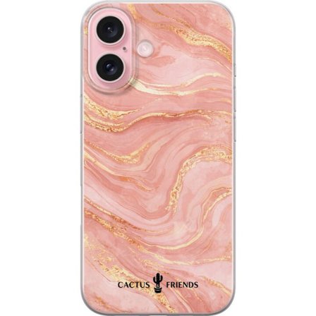 Kompatibel Mobilcover til Apple Apple iPhone 16 Cactus and Friends – RoseGoldFlow