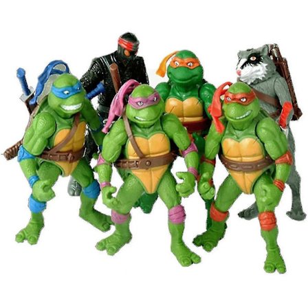 6 st Ninja Turtles Actionfigurer Cartoon Tartaruga Ninja Leksaker för Barn Anime Figur Dockor Födelsedagspresenter