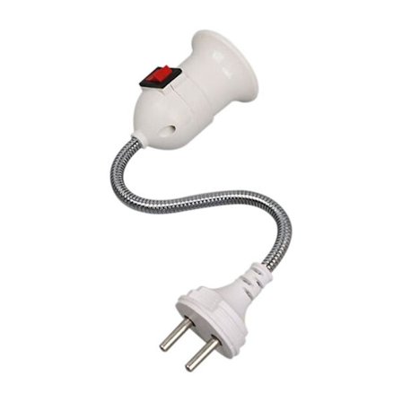 E27 Lampe Sokkel med Bryter Lampe Pære Holder EU PLUG EU PLUG