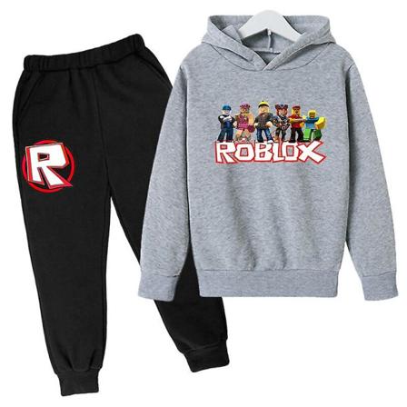 Sæt Robloxing Hættetrøje Drenge Piger Efterår Vinter Sweatshirt Tøj Børn Langærmede tegneserie afslappet hættetrøje 4-14 år gammel Billede Farve17 