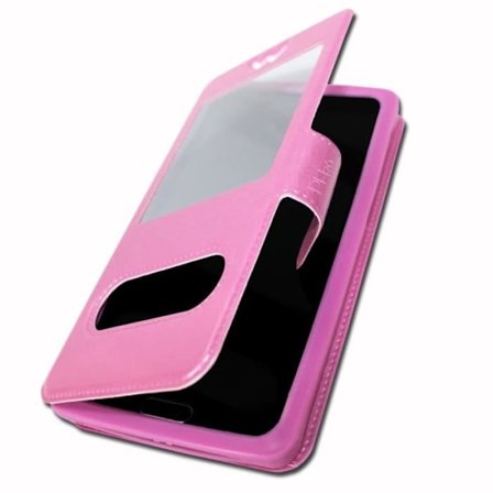 Hoes - Samsung - Galaxy Xcover Pro - Syntetiskt läder - Rosa - Extra Slim med magnetstängning