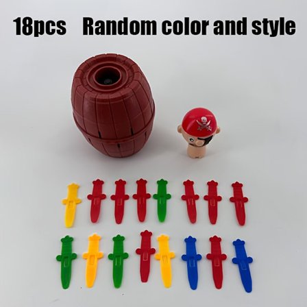 18 st pirathinkspel, en rolig och interaktiv leksak för lek mellan föräldrar och barn, perfekt för Halloween, jul, nyår och alla hjärtans dag...