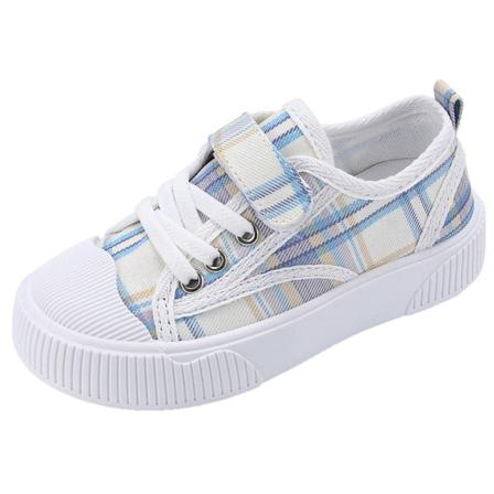 Platta Sneakers Med Rund Tå För Flickor