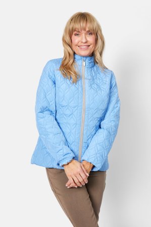 BRANDTEX - Jakke - Blå - Quiltet