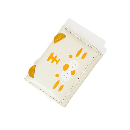 Valkoinen sarjakuvatigrin pieni lompakko, 10,5 cm × 1,5 cm × 8 cm, taitettava