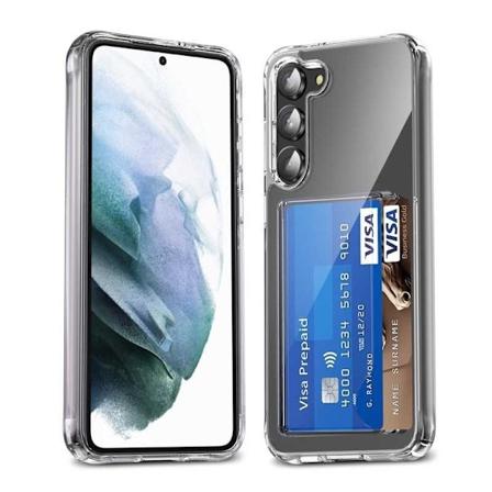 Samsung S23 Plus støtsikkert deksel med kortrom V3 Transparent