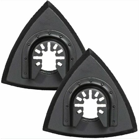 Trekantede slibepuder 90 mm - Slibeplade til oscillerende multifunktionsværktøj til slibning af træ, 2 stk.