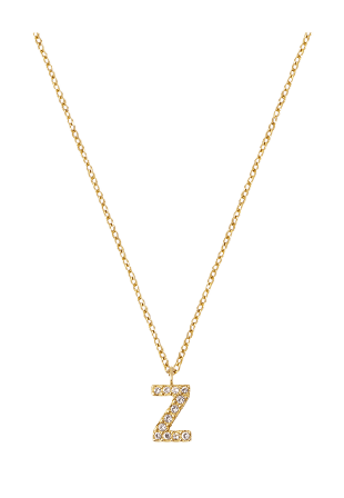 Mockberg Petite Stone Letter Z Gold Necklace Smycken & klockor Dam Guld ONESIZE