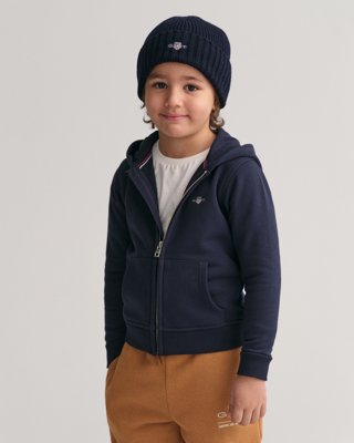 GANT - Kids shield hettejakke, unisex evening blue