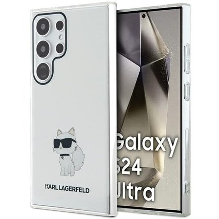 Karl Lagerfeld IML Choupette tapauksessa Samsung Galaxy S24 Ultra - läpinäkyvää