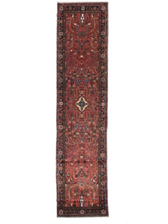 Håndknyttet Persisk Lillian Teppe 79X325 Mørk Rød/Svart