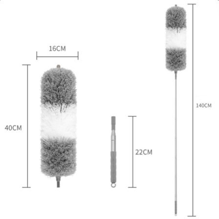 Grå Hvid Stribet Kylling Fuld Sæt (1,4m), Fjer, Mikrofiber