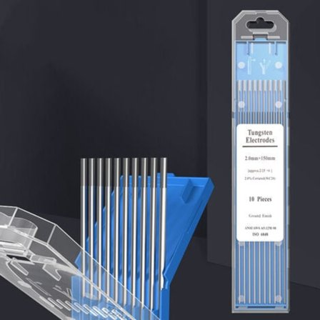 Wolfram-nål og wolfram-stav elektrode for lysbue sveisemaskin, (svart nål * grå hode 2.0 * 15010 stk/boks)