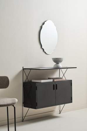 Jotex - Entreskap Stål Svart matt svart ENEBY - Kjøp Entrémøbler hos Jotex