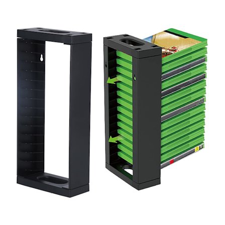 Spillholder for spilldisker, liten veggmontert CD DVD videospillorganisatorstativ for PS5 for PS4 for Box one S/one X/Series S, rommer 14 standard-CD-