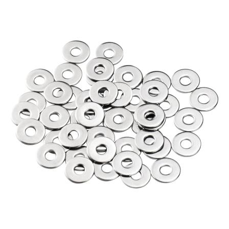 Metallialuslevyt M6, litteät aluslevyt 50 kpl, ruostumattomasta teräksestä valmistetut aluslevyt M6 X 18mm, aluslevy 304 ruostumattomasta teräksestä 