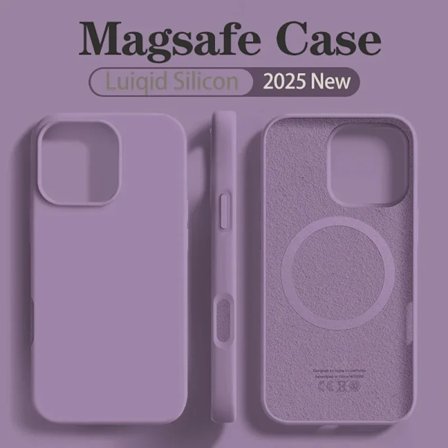 Magnetiskt flytande silikonskal för Apple iPhone 16 15 14 13 12 Pro Max 16 Plus Max för Magsafe trådlös laddning Mjukt skydd