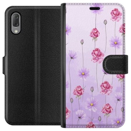 Kompatibel Tegnebogsetui til Sony Xperia L3 Petal Reverie Lilac Mist