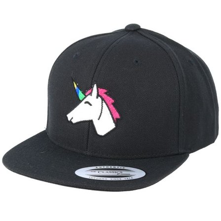 Unicorns - Svart snapback Keps - Kids Unicorn Black Snapback @ Hatstore
