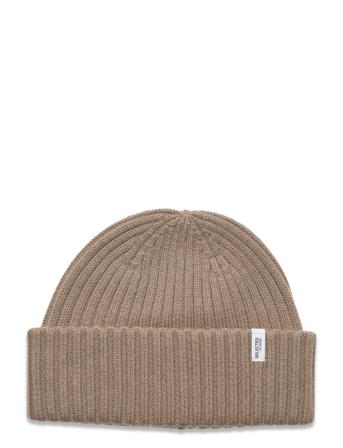 Slhmerino Wool Beanie B Accessories Headwear Beanies Beige Selected Homme*Betinget Tilbud