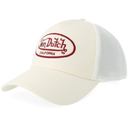 Von Dutch - Vit trucker Keps - Oval Patch White A-Frame Trucker @ Hatstore